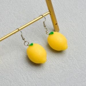 NIB Lemon Charm Earrings